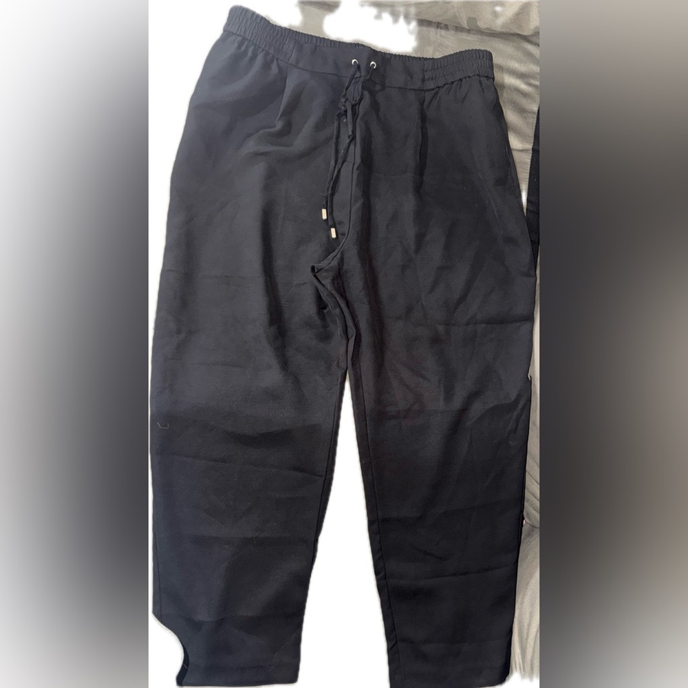 Zara Women's Black Drawstring Trousers